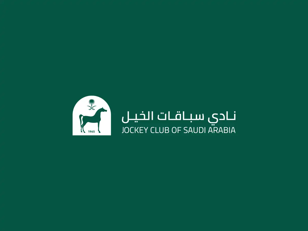 Jockey Club of Saudi Arabia horse racing event, featuring branding from a leading corporate video company and advertising agency in Saudi Arabia.